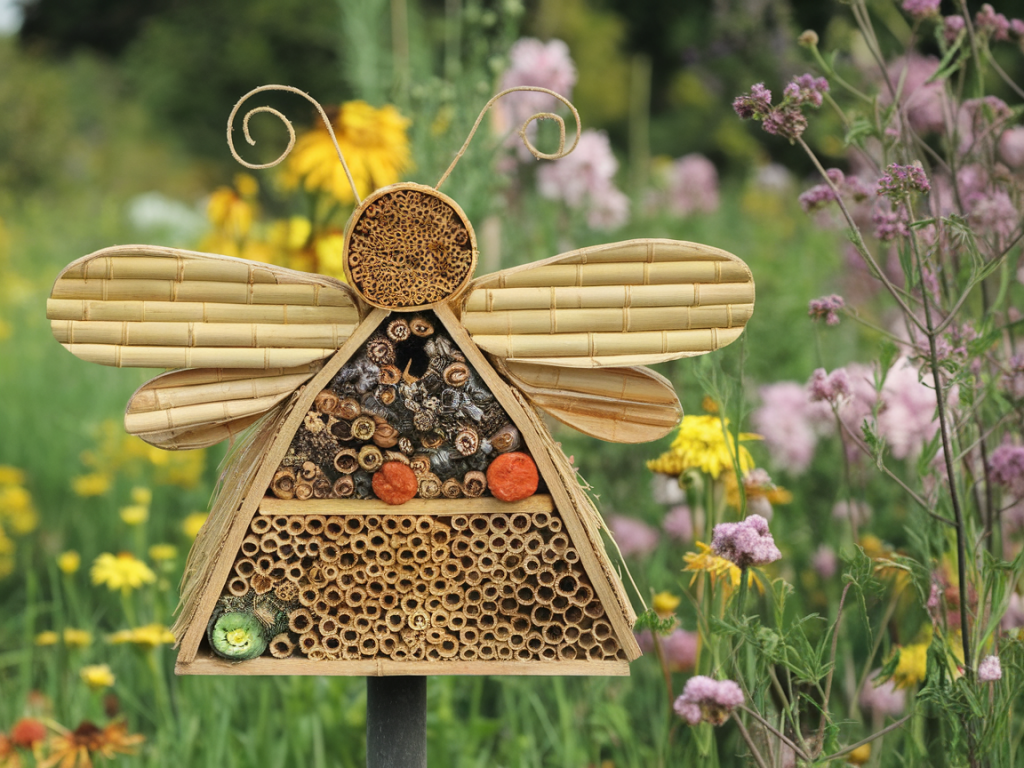 Comment construire un hôtel à insectes ultra efficace avec bambou, tuiles et paille pour attirer pollinisateurs locaux