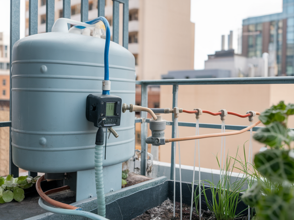 Comment installer un système d'arrosage goutte-à-goutte sur balcon avec récupérateur d'eau et minuterie facile à régler