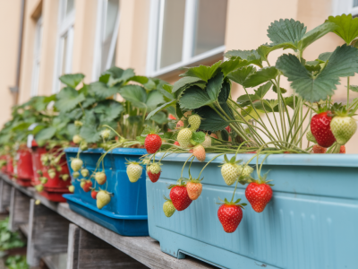 Comment réussir la culture des fraises en pots sur un balcon