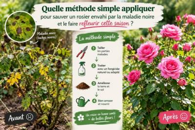 Quelle méthode simple appliquer pour sauver un rosier envahi par la maladie noire et le faire refleurir cette saison